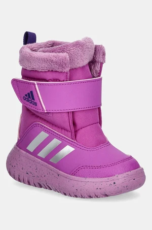 Dětské sněhule adidas Winterplay fialová barva, IE8672