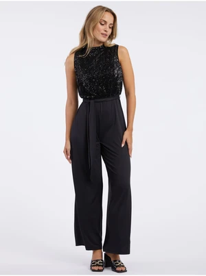 Orsay Black women's jumpsuit with sequins - Women