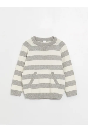 LC Waikiki Crew Neck Striped Baby Boy Knitwear Sweater