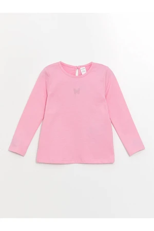 LC Waikiki Crew Neck Long Sleeve Basic Baby Girl T-Shirt