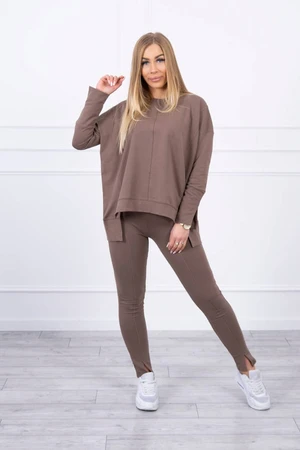 Set s oversize halenkou mocca