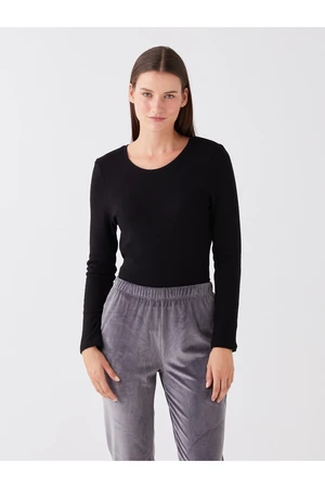 LC Waikiki Women's Crew Neck Plain Long Sleeve Thermal Underwear