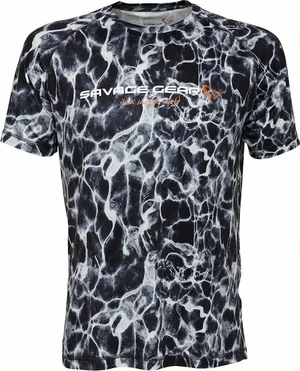 Savage Gear Koszulka Night UV T-Shirt Black Waterprint S