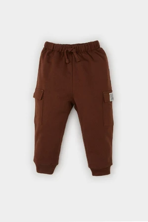 DEFACTO Baby Boy Label Printed Elastic Waistband Cargo Pocket Sweatpants