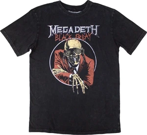 Megadeth T-Shirt Black Friday Stone Wash Unisex Charcoal Grey 2XL