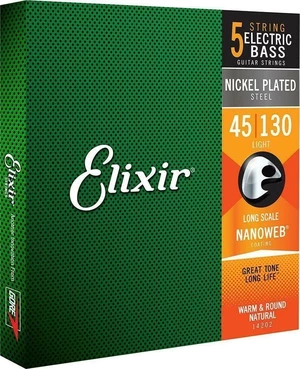 Elixir 14202 NanoWeb Light 45-130 Struny pro 5-strunnou baskytaru