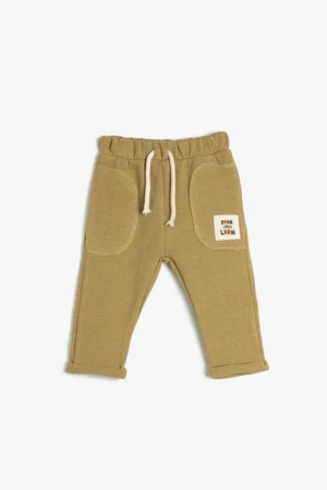 Koton Baby Boy Tie Waist Sweatpants with Pockets