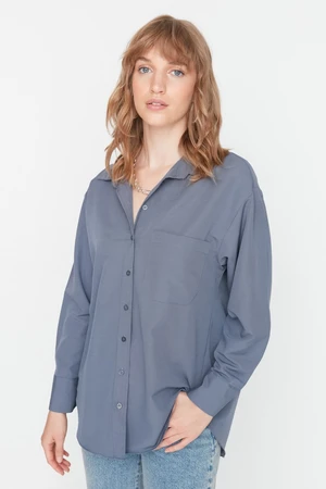 Trendyol Shirt - Grau - Oversize