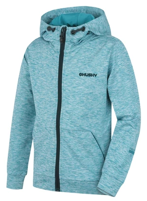 Husky  Alony K fd. turquoise, 164 Detská mikina s kapucňou