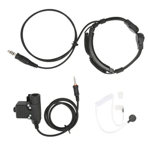 U94 PTT System Adapter 7.1mm Plug U94 PTT Throat Microphone Headset for Yaesu Vertex VX‑6R VX‑7R