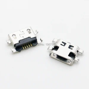 10pcs Micro USB Connector 5Pin reverse heavy plate 1.2mm Flat Mouth Female For Huawei G7 Alcatel Lenovo Universal Model