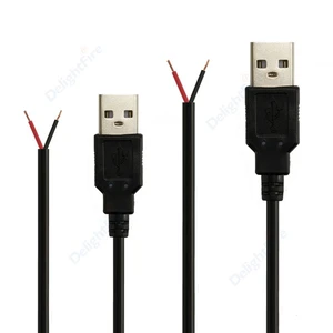 2pin USB Power Cable USB 2.0 Male Plug DIY Pigtail Cable For USB Equipment Installed DIY Replace Repair household appliances