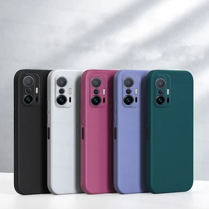 For Xiaomi 11T Pro Case Xiaomi 11T 12T 13T Pro Cover Shockproof Liquid Silicon TPU Phone Back Cover Xiaomi 12X 12 13 Lite 13 Pro