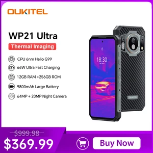 Oukitel WP21 Ultra Rugged Phone 6.78' FHD+ 9800mAh 12GB 256GB Cell Phone 64MP G99 120 Hz Mobile Phone 66W