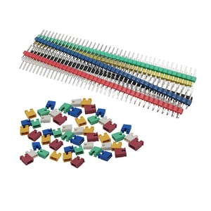 90Pcs/lot Pitch 2.54mm 1x40Pin Single Row Male Plug Breakable Pin Header Strip Connector 2.54mm Jumper Blocks for Arduino