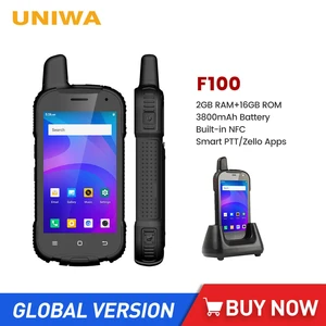 UNIWA F100 Android 10 Smartphone 4Inch 2GB+16GB Mobile Phone SC9863A Cellphone 3800mAh 4G Walkie Talkie Octa Core 1.6GHz PTT NFC