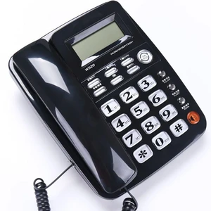 Large Button Corded Phone With Speakerphone And Caller ID, Dual System, Clear Volume, Adjustable Brightness, Home Landline Phone