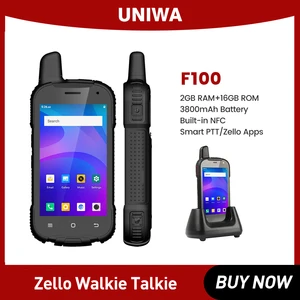 UNIWA F100 Android 10 Smartphone 4.0 Inch 2G RAM 16G ROM MobilePhone SC9863A Cellphone 3800mAh 4G Walkie Talkie By Zello PTT NFC