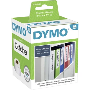 DYMO etikety v roli  99019 S0722480 59 x 190 mm papier  biela 110 ks permanentné štítky zložiek