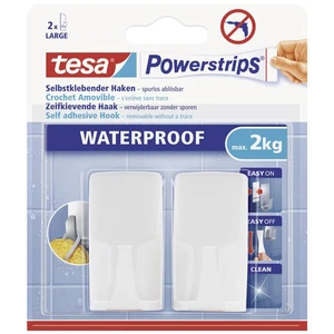 Tesa Powerstrips® Waterproof Hook Plastic 2 Hooks