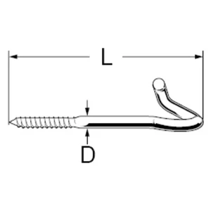 dörner + helmer 4814824 Skrutkovacie háky pozinkované 10 x  140 mm   6 ks