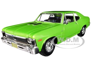 1970 Chevrolet Nova SS Green Metallic 1/24 Diecast Model Car by Maisto