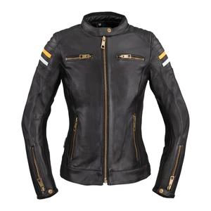 Dámská kožená moto bunda W-TEC Stripe Lady  černá  XL