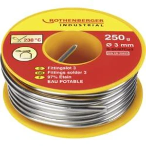 Cínová pájka PBF Sn97Cu3, Ø 3mm, 250 g, Rothenberger