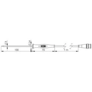 Vpichovací sonda Greisinger GF1T-E3-B-BNC 480620, -70 do +250 °C, 100 mm, typ senzoru=Pt1000