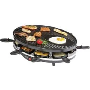 Raclette gril DOMO DO9038G, funkce grilování, nepřilnavý povlak, indikátor, 8 pánví, černá