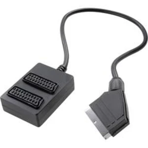 SCART TV, monitor Y adaptér SpeaKa Professional SP-7869900, 20.00 cm, černá