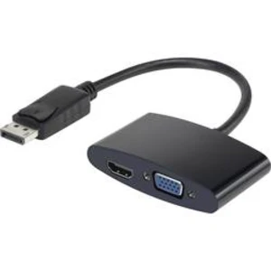 Adaptér DisplayPort zástrčka ⇒ 1x HDMI + VGA Renkforce