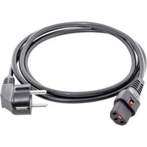 Síťový kabel s IEC zásuvkou HAWA 1008271, 2.00 m, černá