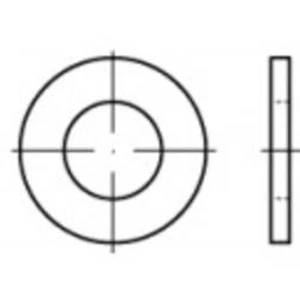 Ploché podložky Toolcraft, pozinkované, DIN 125, vnitřní Ø 8,4 mm, 100 ks