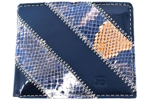 Pánská kožená peněženka na šířku Renato Balestra - modrá 2