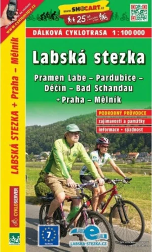 Labská stezka, Pramen Labe - Bad Schandau - Praha - Mělník 1:100 000