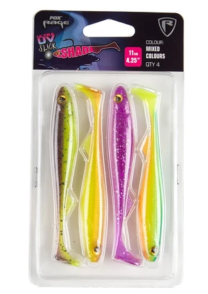 Fox rage gumová nástraha slick shad uv mixed colour packs - délka 13 cm