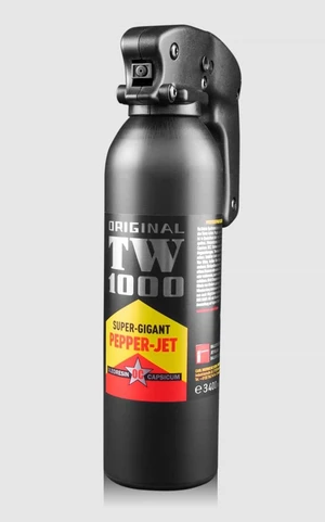 Obranný sprej Super Gigant Pepper - Jet TW1000® / 400 ml (Farba: Čierna)