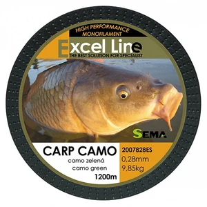 Sema vlasec carp camo zelená 1200 m-průměr 0,30 mm / nosnost 11,9 kg