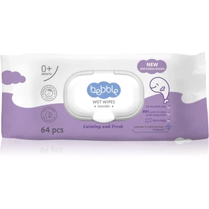 Bebble Wet Wipes Lavender vlhčené ubrousky pro děti s levandulí 64 ks