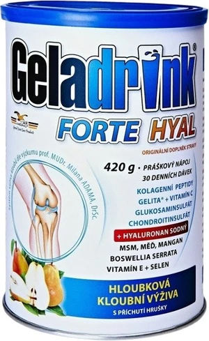 GELADRINK Forte Hyal práškový nápoj hruška 420 g