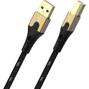 Oehlbach #####USB-Kabel USB 2.0 #####USB-A Stecker, #####USB-B Stecker 10.00 m čierna/zlatá