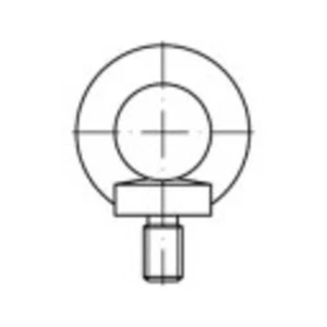 TOOLCRAFT  109366 závesné skrutky M18   DIN 580   ocel glavanizované zinkom 1 ks