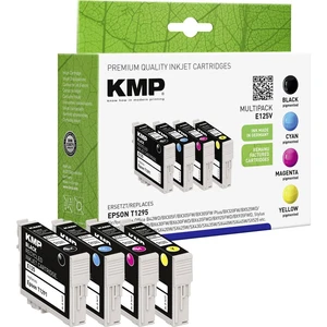 KMP Ink náhradný Epson T1291, T1292, T1293, T1294, T1295 kompatibilná kombinované balenie čierna, zelenomodrá, purpurová