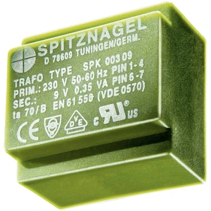 Spitznagel SPK 03806 transformátor do DPS 1 x 230 V 1 x 6 V/AC 3.8 VA 633 mA