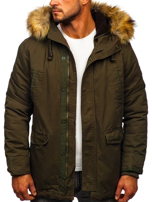 Geacă de iarnă parka verde Bolf 5284