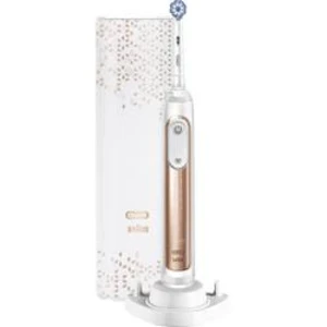 Rotační/oscilační/pulzní elektrický kartáček na zuby Oral-B Genius X 20100S Rosegold, růžovozlatá