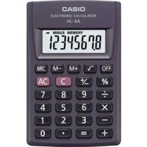 Casio HL-4A kapesní kalkulačka antracitová Displej (počet míst): 8 na baterii (š x v x h) 56 x 9 x 87 mm