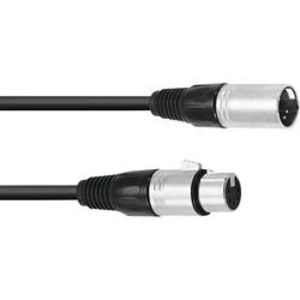 XLR kabel OMNITRONIC, 5pól., 0,5 m, černá černá