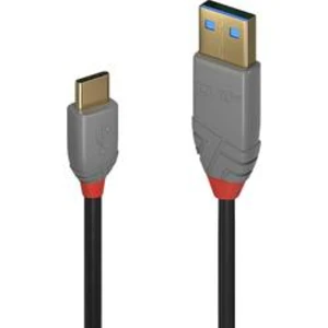 Kabel LINDY LINDY 3m USB 2.0 A/C Kabel Anthra 36888, 3.00 m, černá